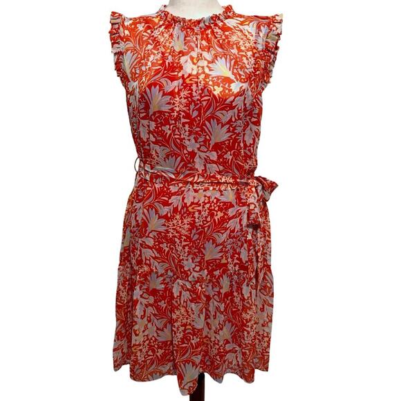 Julia Jordan NWT Floral Tie Waist Mini Dress Women 10 - Picture 1 of 15